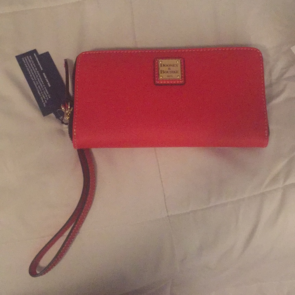 Dooney & Burke large zip around wristlet